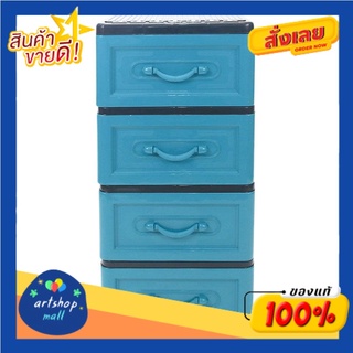 เบสิโค ตู้ 4 ชั้น สีเขียวทูโทนBESICO 4 Tier Cabinet Two-Tone Green