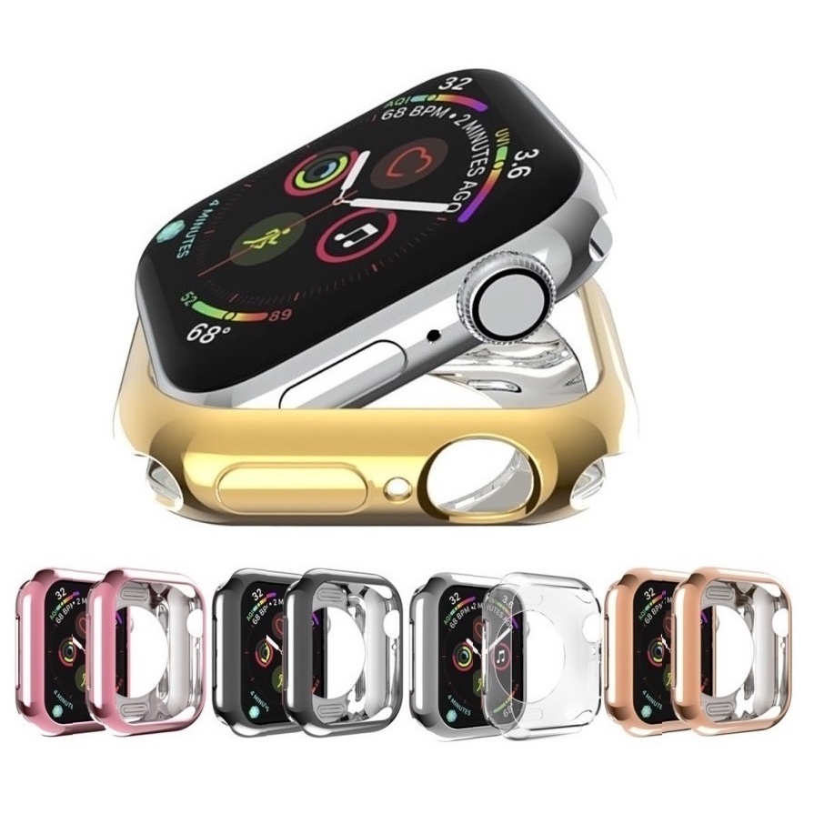 ภาพหน้าปกสินค้าเคส applewatch เคสซิลิโคนอ่อนนุ่มหุ้มใส Apple Watch ขนาด 41มม.45มม. 38 มม. 40 มม. 42 มม. 44 มม. สำหรับ iWatchSeries 7 /6/5/4/3/2/1 เคส applewatch series 7
