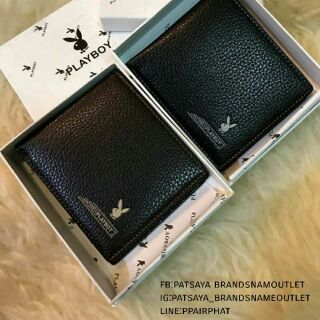 ReStock! Best Seller! PLAYBOY SHORT WALLETแท้💯outlet กระเป๋าสตางค์สั้นพับ2ตอน รุ่นหายาก Limited Edition จาก Playboy