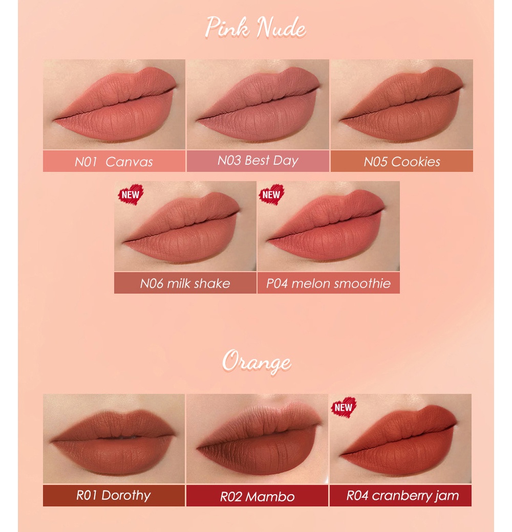 ภาพประกอบคำอธิบาย Pinkflash OhMyKiss ลิปสติก เนื้อแมตต์กำมะหยี่ กันน้ำ ติดทนนาน 18 สี