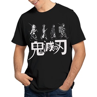 เสื้อยืดโอเวอร์ไซส์เสื้อยืด พิมพ์ลายโลโก้ Demon Slayer Crosswalk With KanjiS-3XL