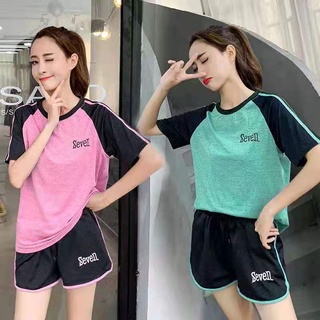 เสื้อผ้าผู้หญิง2021ใหม่กีฬาและชุดลำลองเสื้อผ้าแห้งเร็วของผู้หญิงชุดสีตัดกันชุดกีฬามืออาชีพชุดออกกำลังกาย