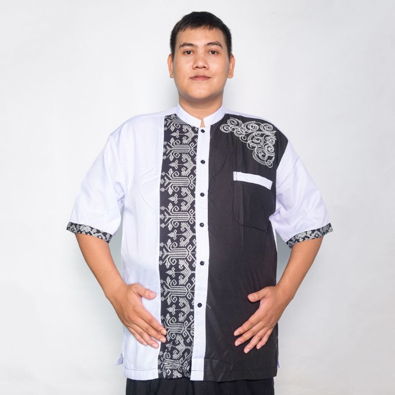 เสื้อเชิ้ตแขนสั้น-ลาย-trisula-motif-ไซซ์-m-l-xl-xxl-3xl-4xl-5xl