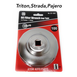 CONSO ฝาถอดกรองน้ำมันเครื่องแบบถ้วย TFR,Dragon Eye,Triton 2.5 ,Triton 3.2 ,Strada 2.5/2.8 ,Pajero 2.5 (100 mm.) CS-520