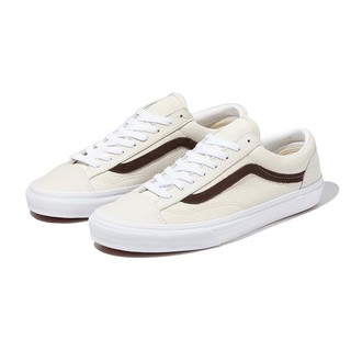 Vans รองเท้าผ้าใบ Style 36 Grain Leather/White Asparagus ( VN0A3DZ3TWU )