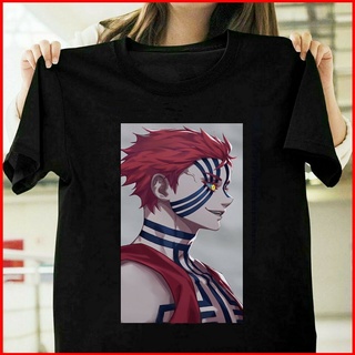 เสื้อยืด พิมพ์ลายการ์ตูนอนิเมะ Akaza Demon Slayer Kimetsu No Yaiba สําหรับผู้ชาย