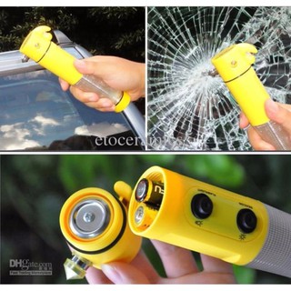 ไฟฉายทุบกระจกมีมีดในตัว 6in1 LED FLASHLIGHT FOR AUTO-USED