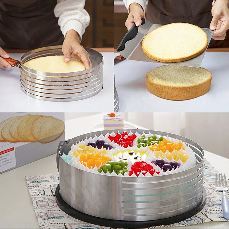 วงแหวนแม่พิมพ์ชั้นตัดเค้ก-diy-วงแหวนสแตนเลส-ที่แบ่งชั้นเค้ก-สไลด์เค้ก-cake-slicer