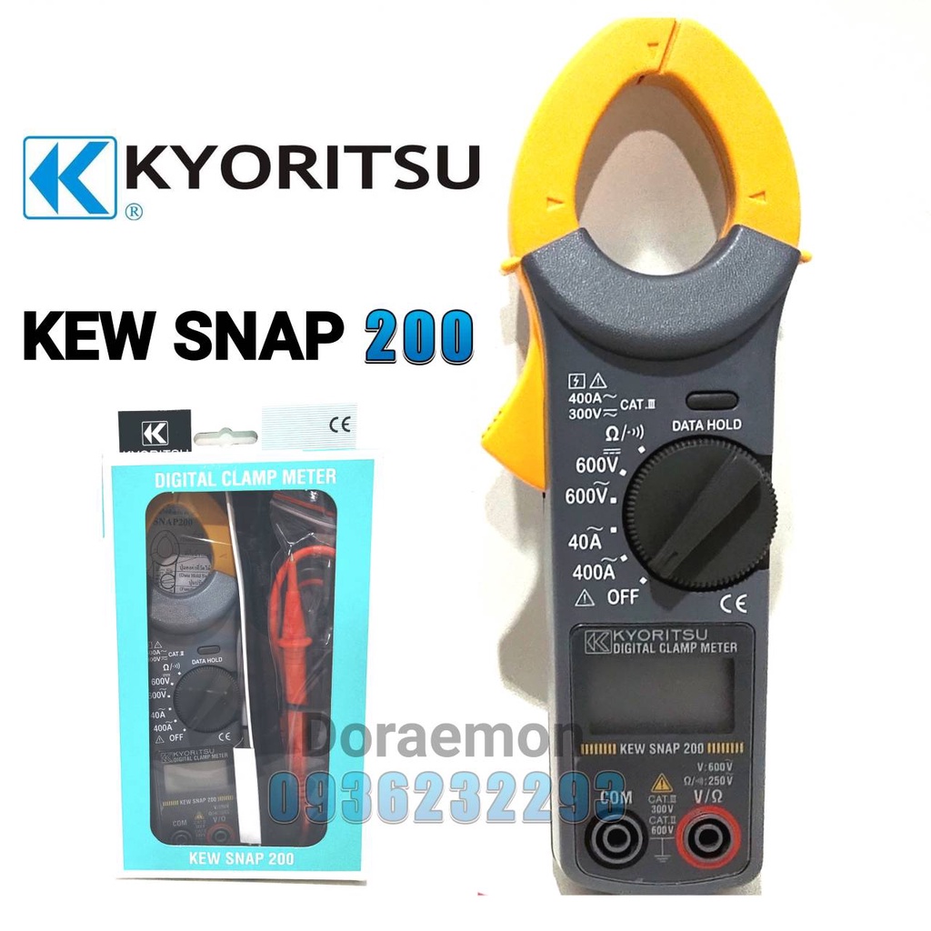 kyoritsu-รุ่น-kew-snap-200-ของแท้-100-แคลมป์มิเตอร์-ดิจิตอล-digital-clamp-meter-คีบแอมป์-แคล้มมิเตอร์-มัลติมิเตอร์