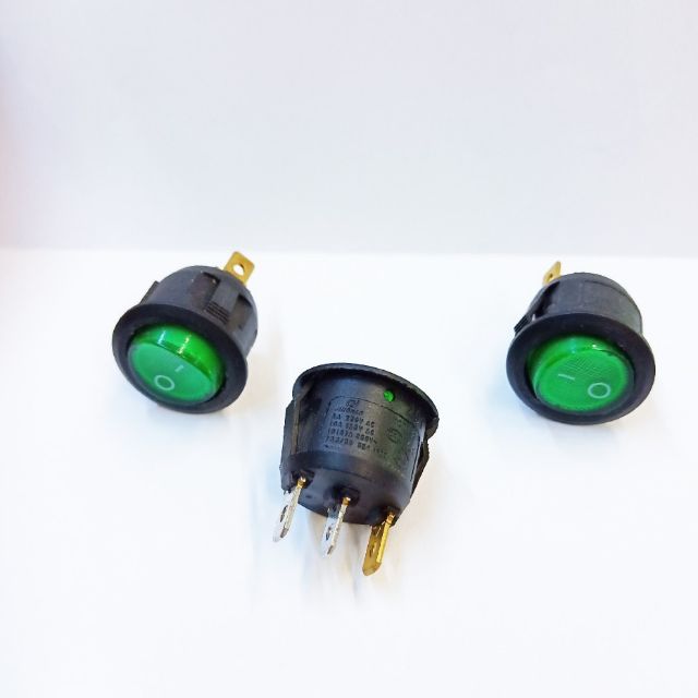 ภาพหน้าปกสินค้าPush Switch สวิตซ์ 2ขา 3ขา 2ทาง KCD1 6A 250V 12v 20mm (กลม) เขียว ดำ แดง