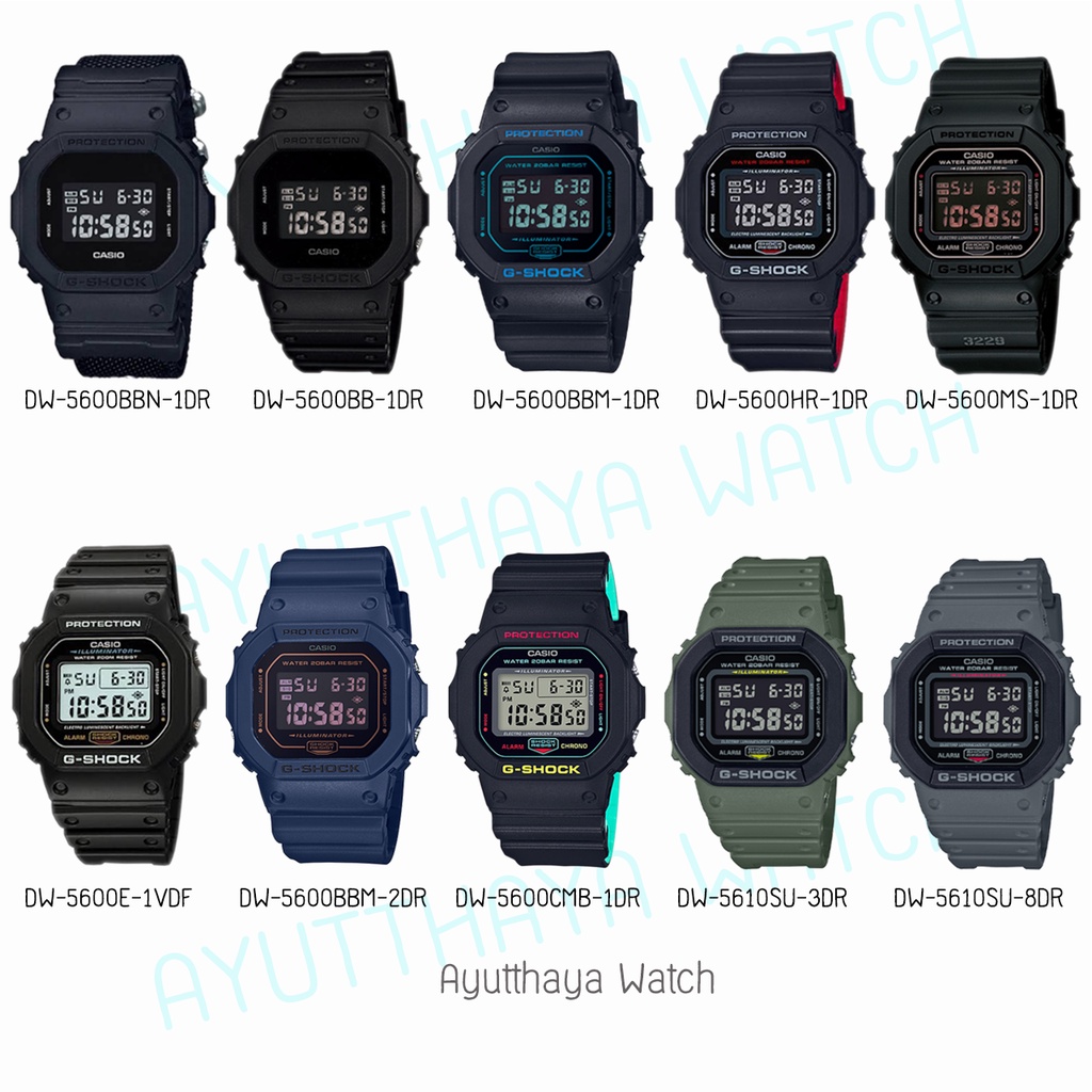 ของแท้-casio-g-shock-นาฬิกาข้อมือ-รุ่น-dw-5600-dw-5610-ของแท้-รับประกันศูนย์-cmg-1-ปี