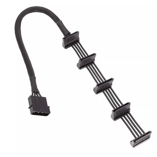 ภาพหน้าปกสินค้าHigh Quality Practical Durable PC Server 4 Pins IDE Molex1 to 5 SATA Power Cable Adapter Splitter Cables 18AWG 40cm ที่เกี่ยวข้อง