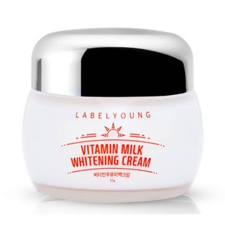 ครีมหน้าสด Labelyoung Vitamin Milk Whitening Cream 55 g. LEBELYOUNG (ลาเบลยัง) ครีมน้ำนมเข้มข้น