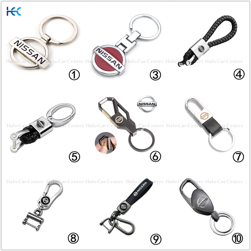 ราคาและรีวิวAlloy Metal Logo Motorcycle Keychain Car keychain SET for Nissan