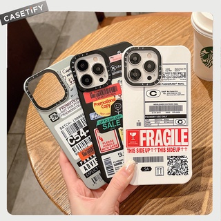 Casetify เคสโทรศัพท์มือถือ แบบนิ่ม ลายฉลาก สําหรับ Iphone 13Pro 12Pro XS 11 12Promax 13Promax 11 12 13