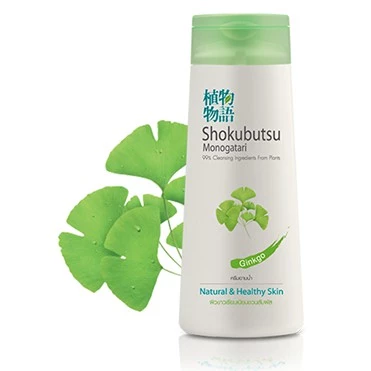 SHOKUBUTSU MONOGATARI ครีมอาบน้ำ โชกุบุสซึ สูตร ผิวเปล่งปลั่งเรียบเนียนชวนสัมผัส Ginkgo (สีเขียว) https://wayoza.com