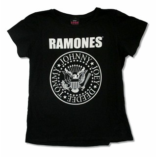 เสื้อยืดโอเวอร์ไซส์เสื้อยืดผู้ชายพิมพ์ลาย The Ramones "Jumbo" Juniors PunkS-3XL