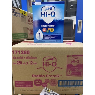 ภาพขนาดย่อของสินค้าค่าส่งถูก -) Hi-Q Prebio proteq สูตร 1 ไฮคิว พรีไบโอ Hiq ยกลัง x 12 กล่อง
