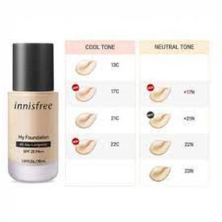 แบ่งขายรองพื้นรุ่นติดทน INNISFREE MY FOUNDATION ALL DAY-LONGWEAR SPF25 PA++