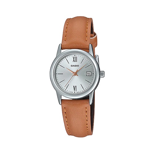 ภาพสินค้าCasio Standard นาฬิกาข้อมือผู้หญิง สายหนัง สีน้ำตาล รุ่น LTP-V002L,LTP-V002L-7B3,LTP-V002L-7B3UDF จากร้าน mstime บน Shopee ภาพที่ 1