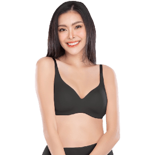 โปรโมชั่น : Presea เสื้อชั้นในไร้โครงเนียนเรียบไร้ตะเข็บ Smooth Seamless bra สีดำ MA1511