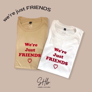 ใหม่ sherbettee|เสื้อยืดลาย we’re just friends