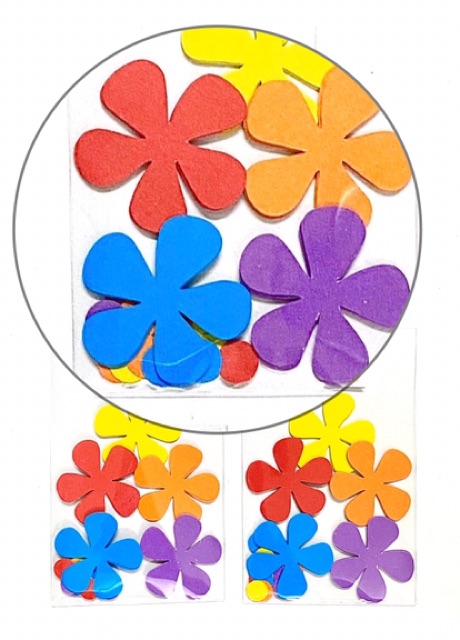ดอกไม้ประดิษฐ์-ทำจากกระดาษสี-คละสี-5-สี-บรรจุ-20-ชิ้น