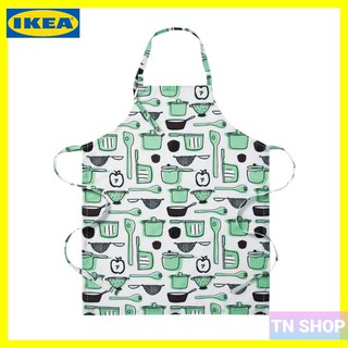 ผ้ากันเปื้อน,IKEA,RINNIG รินนิก ผ้ากันเปื้อน, สีขาว/สีเขียว/มีลายหลายสี