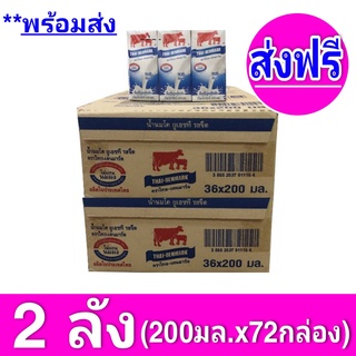 ภาพหน้าปกสินค้า[ส่งฟรีx2ลัง] วัวแดง ไทยเดนมาร์ค นมยูเอชที นมวัวแดงรสจืด ไทยเดนมาร์ครสจืด (36กล่อง/ลัง) ขนาด 200มล. รวม 72กล่อง ที่เกี่ยวข้อง