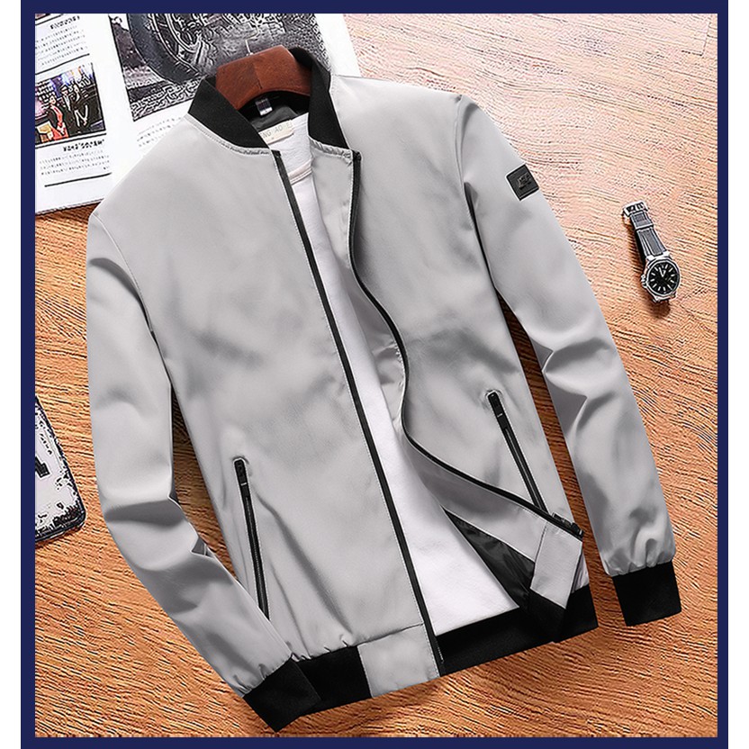 ภาพหน้าปกสินค้าM305:เสื้อแจ็คเก็ตผู้ชาย569 เสื้อคลุม นอกเสื้อแขนยาว บางเบาแห็งเร็ว ใส่ขี่มอไซด์
