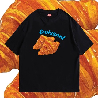 (🔥พร้อมส่ง🔥) เสื้อ Croissant 100% ผ้าดีมากก มีขาวและดำ  ทั้งทรงปกติและ OVERSIZE