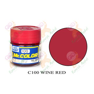ภาพหน้าปกสินค้าสีสูตรทินเนอร์ Mr.color C100 Wine Red Gloss 10ml ที่เกี่ยวข้อง