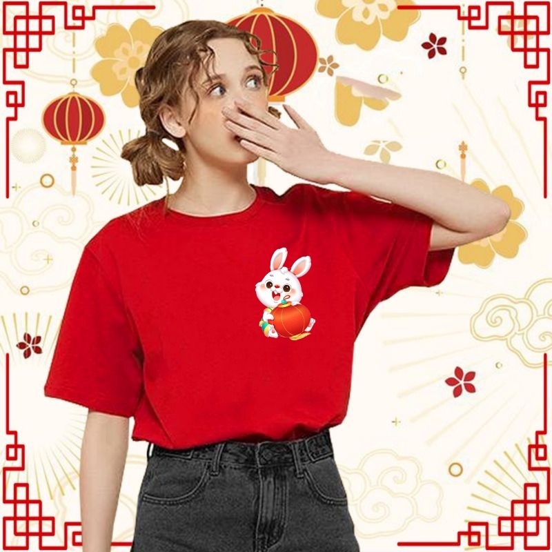 เสื้อยืด-ลายกระต่าย-cny-ปีใหม่-สําหรับผู้หญิง-2023