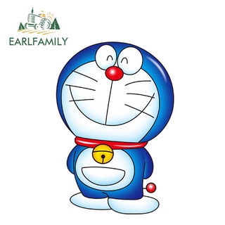 Earlfamily สติกเกอร์ไวนิล ลายกราฟิกโดราเอมอน กันน้ํา สําหรับติดตกแต่งรถยนต์ รถจักรยานยนต์ 13 ซม. x 8.9 ซม.