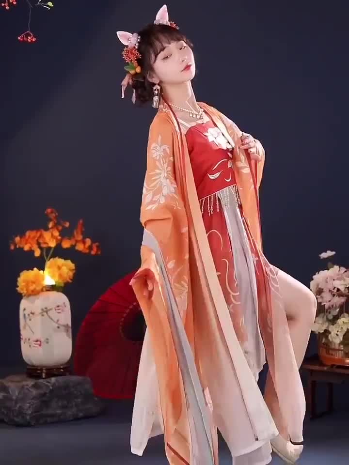 ชุดจีนโบราณผู้หญิง-กระโปรงนางฟ้า-ชุดเจ้าหญิง-เครื่องแต่งกายสไตล์จีนในชีวิตประจำวัน-ชุดจีนโบราณ