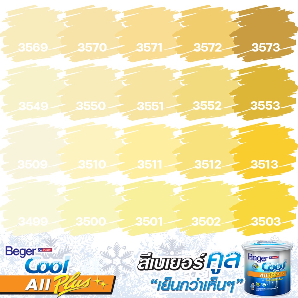 beger-สีหลืองสด-คูลออลพลัส-กึ่งเงา-ขนาด-1l-สีทาบ้าน-สีบ้านเย็น-สีเบเยอร์-เกรด-10ปี-เช็ดล้างทำความสะอาดได้