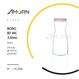 (AMORN )  BORO BT WC  - ขวดแก้วพร้อมจุกก๊อกไม้ เนื้อใส