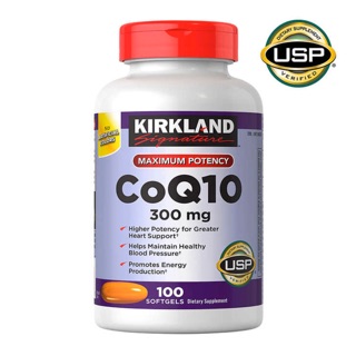 สินค้า exp 06/24 พร้อมส่ง Kirkland CoQ10 300 mg  ขนาด100 Softgels หมดอายุ 06/23พร้อมส่ง ราคาถูก