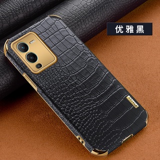 เคสโทรศัพท์ VIVO Y35 Y22S Y22 Y16 Y02S Y77 Y30 Y55 Y75 V25 Pro V25e 5G 4G 2022 New เคส Phone Case Crocodile PU Leather Softcase Shockproof Full Protection Back Cover Smartphone Casing