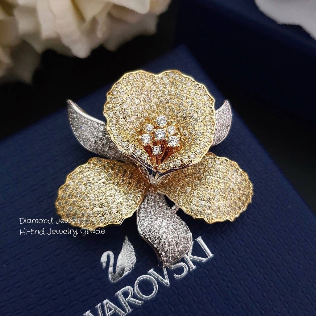 เข็มกลัดงานเพชร-cz-แท้ค่ะ-diamond-brooch-งานน่าร๊ากกก-ดูดี-งานสวยมากกกกก-เพชรใส-ไม่ขุ่นแม้แต่เม็ดเดียว