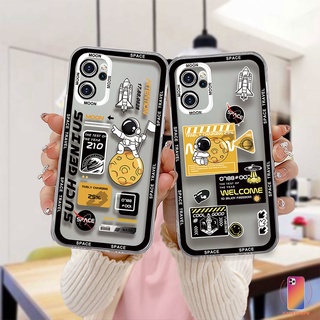 เคส OPPO A16 A95 A55 A7 A15 A54 A5S A3S A76 A96 A5 A9 A31 A53 A33 2020  A57 A57E A57S A77 Reno 4 5 5K 6 7 8 F21PRO  A1K A16E A16K A54S Reno 4 5F 4F 4 5 06 Lite A74 A15S A52 A11K  แบรนด์ร่วม SPACE-NASA ฝาครอบจรวดอวกาศสำหรับนักบินอวกาศ