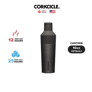 CORKCICLE ขวดสแตนเลสสูญญากาศ 3 ชั้น เก็บความเย็น 25 ชม. เก็บความร้อน 12 ชม. 475ML (16OZ) CANTEEN COLOR BLOCK SHADOW GREY