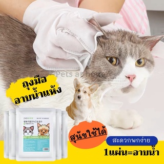 ภาพหน้าปกสินค้าถุงมือสปาแมว ถุงมือทำความสะอาดสัตว์เลี้ยง ถุงมืออาบน้ำ อาบน้ำแห้ง ใช้แล้วทิ้ง ถุงมือดับกลิ่นสัตว์เลี้ยง ที่เกี่ยวข้อง