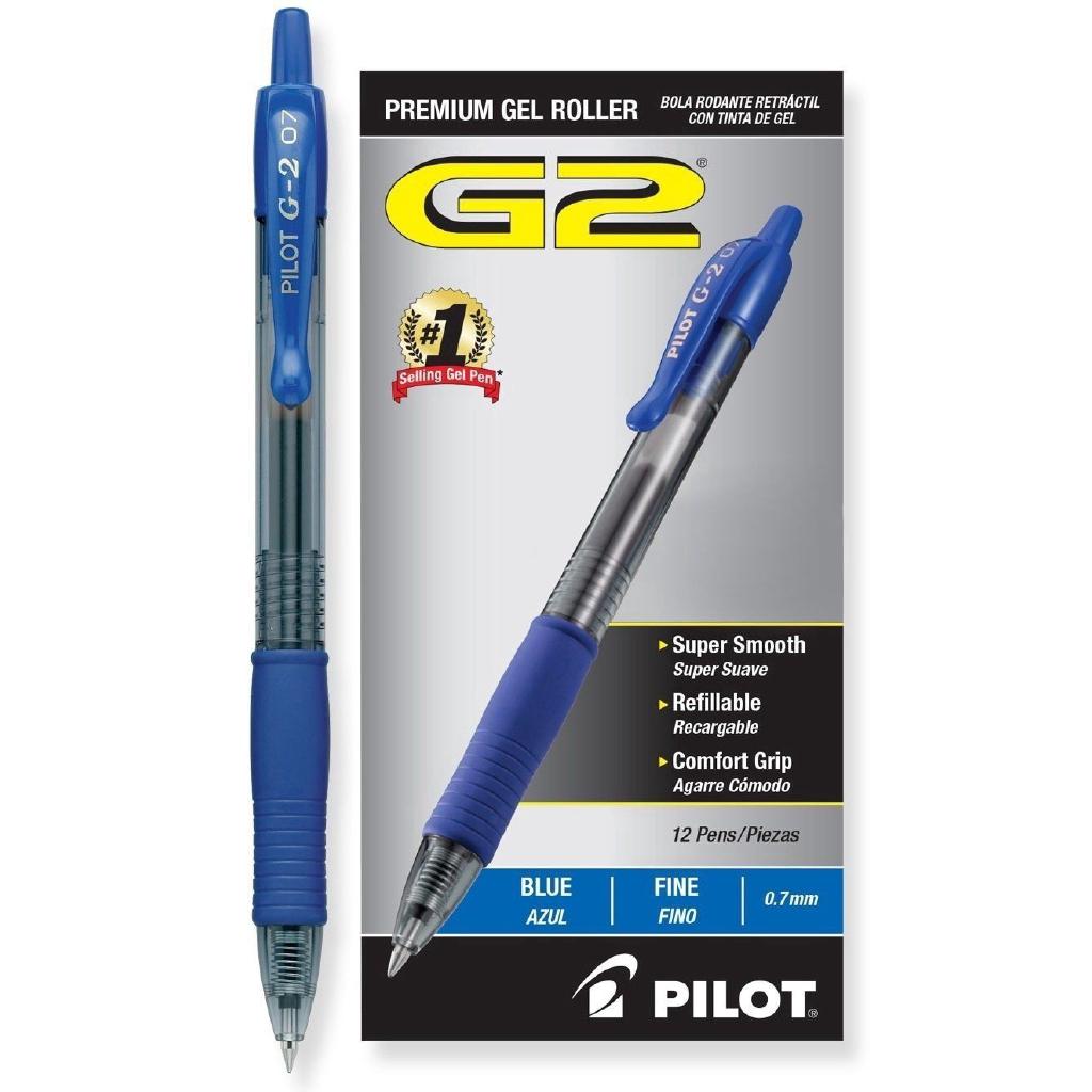 pilot g 2 ปากกาลูกลื่นหมึกเจลสีฟ้า 0 . 7 มม. 07 archval