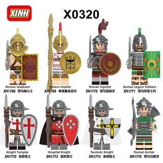 โมเดลฟิกเกอร์ Rome Soldiers Knights Archer   X0320 ของเล่นสําหรับเด็ก
