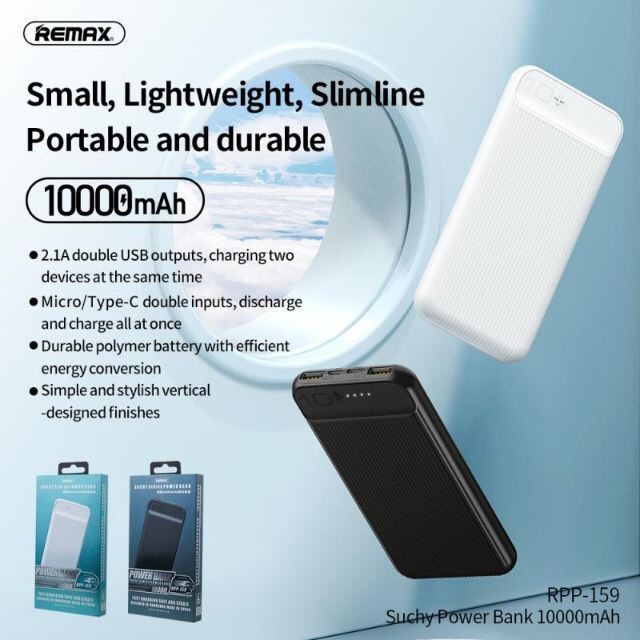 remax-รุ่นrpp-159-ของแท้-100-พาวเวอร์แบงค์-power-bank-10-000mah-แบตสำรอง-2usb-ชาร์จเร็ว