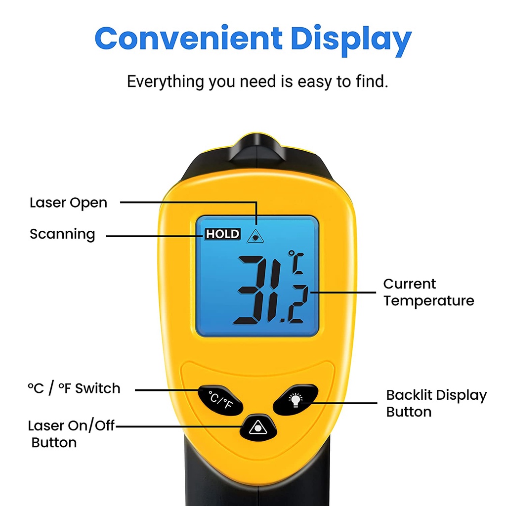 etekcity-อินฟาเรดเทอร์โมมิเตอร์-etekcity-lasergrip-1080-non-contact-infrared-thermometer-ของแท้อเมริกา