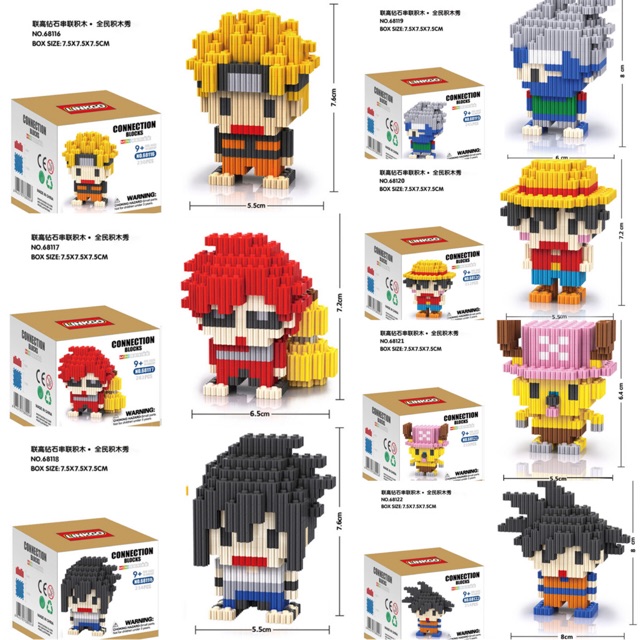 ภาพหน้าปกสินค้าเลโก้เฟืองไซส์ M - Linkgo 68168-68169, 68116-68122 Naruto, One Piece, Dragon Ball (แบบเฟือง) จากร้าน hobbyhellohobby บน Shopee
