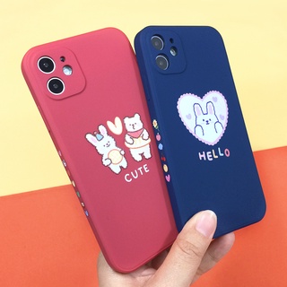 เคส i7+/i11/i11pro/i11promax/i12/i12pro/i12pro max เคสมือถือพิมพ์ข้าง TPU กันเลนส์กล้อง พื้นหลังกันรอย ลายมินิมอล