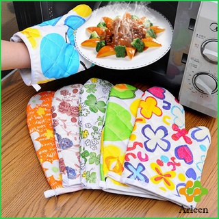 Arleen ถุงมือกันความร้อน ถุงมือไมโครเวฟ  จัดเก็บสะดวก จัดส่งคละลาย Cooking gloves